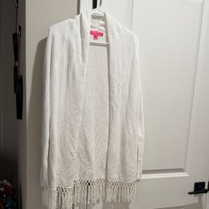 Lilly Pulitzer White Knit Shawl
